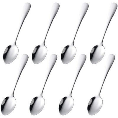 dcieiosul Dessert Small M0-PCBE-O3SO, Silver teaspoons 8 Pcs 4.9 inch 