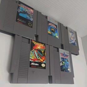5 Game lot Nintendo NES Tested Auth CAPT SKYHAWK TOP GUN TIGER HELI CYBERNOID