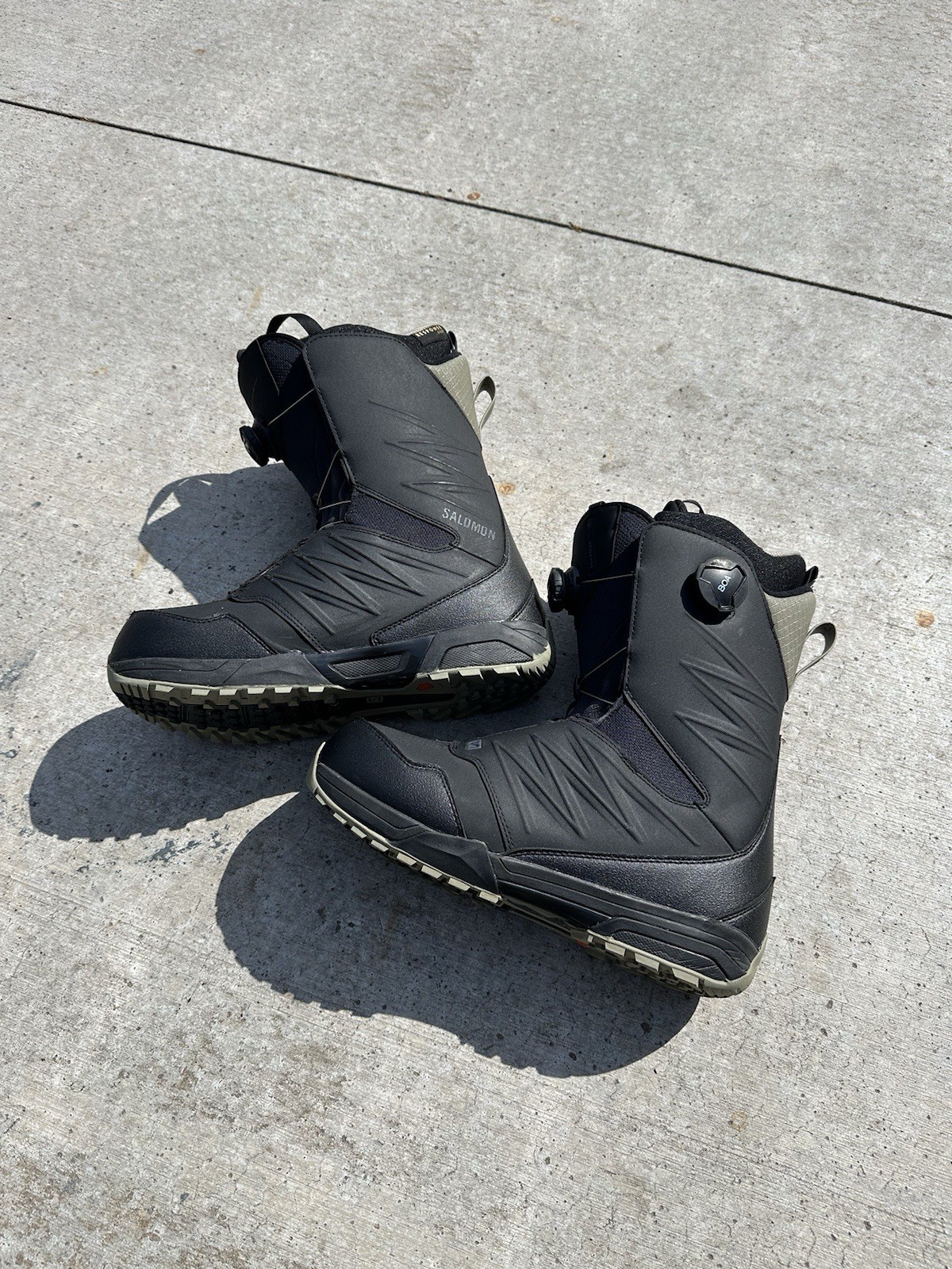 Stivali da snowboard Salomon Synapse Focus Boa nero grigio taglia 12