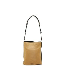 Borsa a secchiello Gucci linea Sherry beige multicolore tela pelle usata