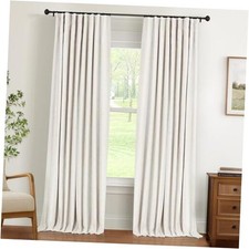 Thermal Sliding Door Curtains 100 Blackout 50"W x 96"L Pack of 1 Beige