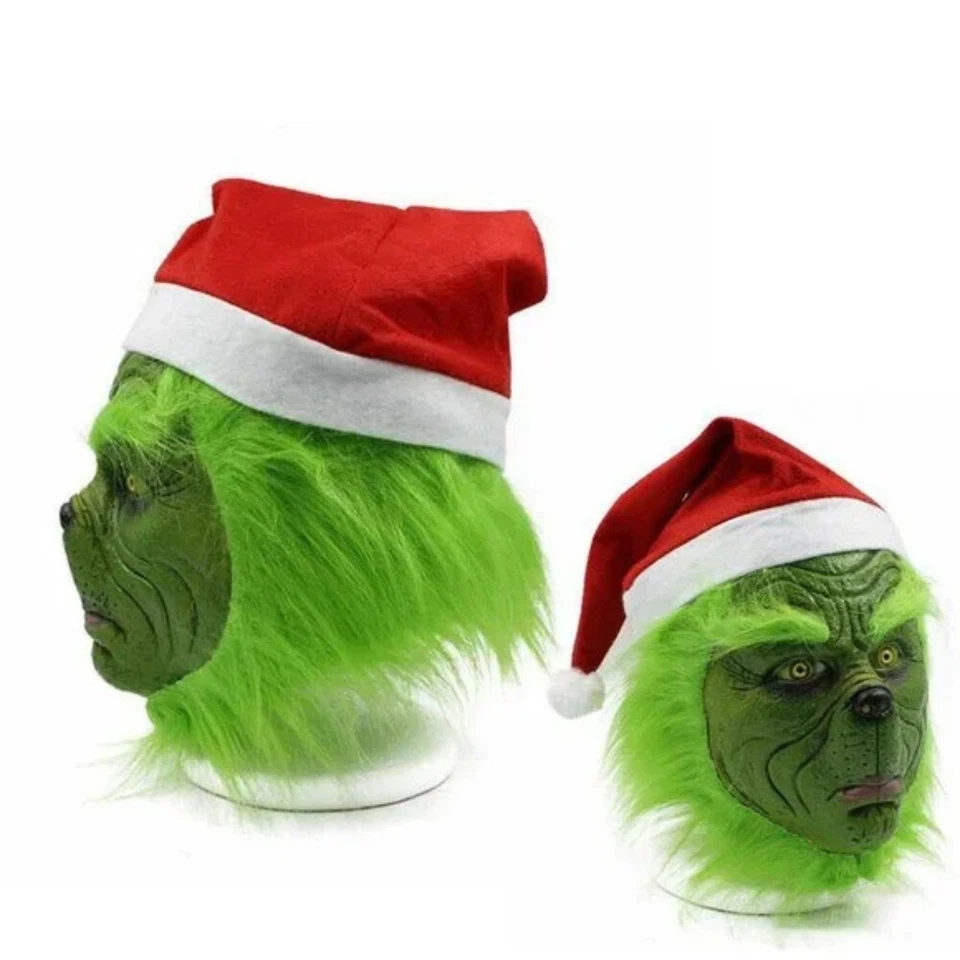Disfraz de Grinch de Navidad para hombre Traje de Grinch Traje de Santa Grinch 7 piezas Disfraz - EE. UU. Foto 2 de 4