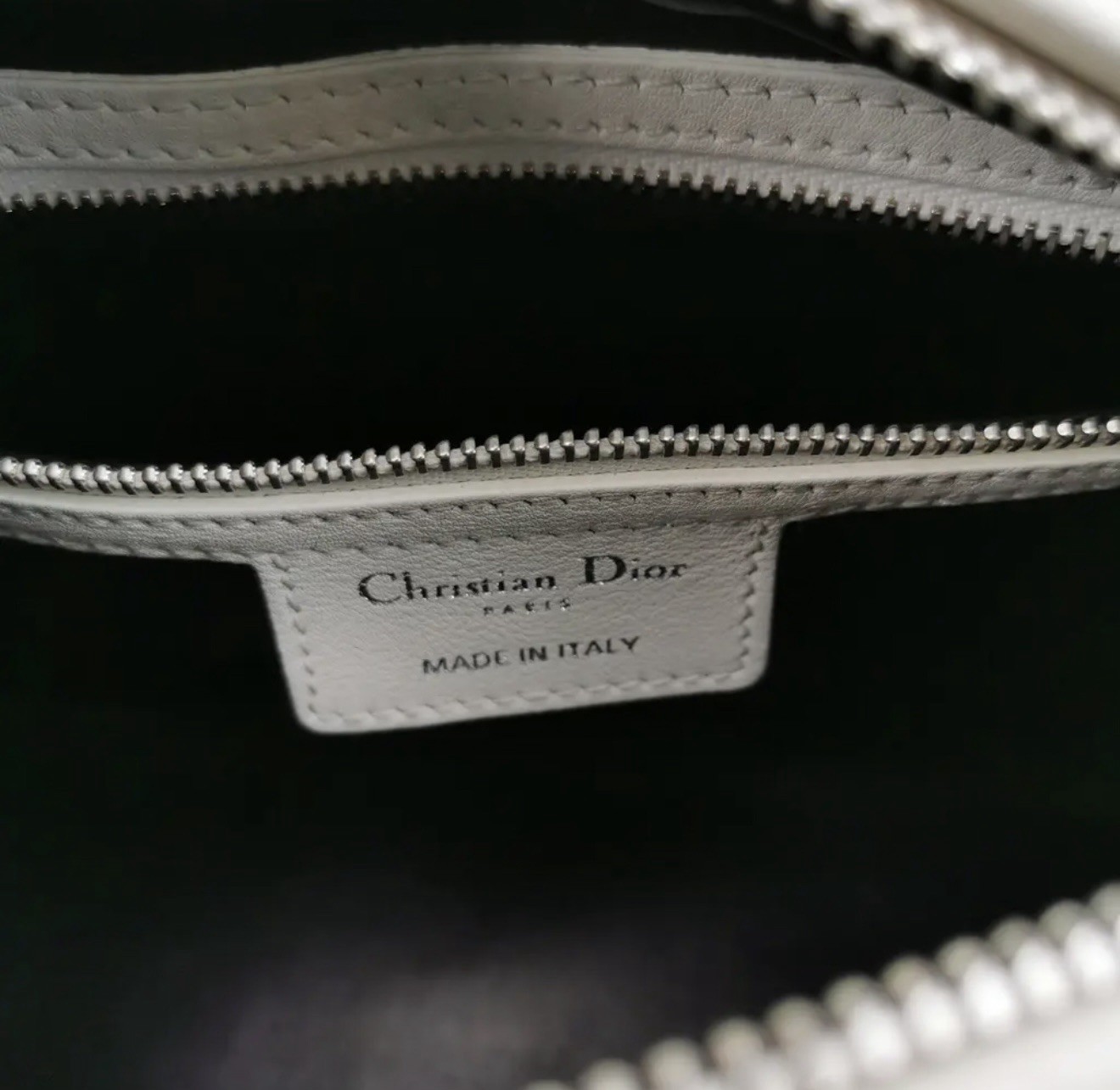 Authentic Dior Lady Dior Medium White Embroidered Badge Patch Bag — image 10