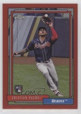2021 Update 1992 Topps Redux Chrome Red Border 13/70 Cristian Pache #TC92-8 1eh5