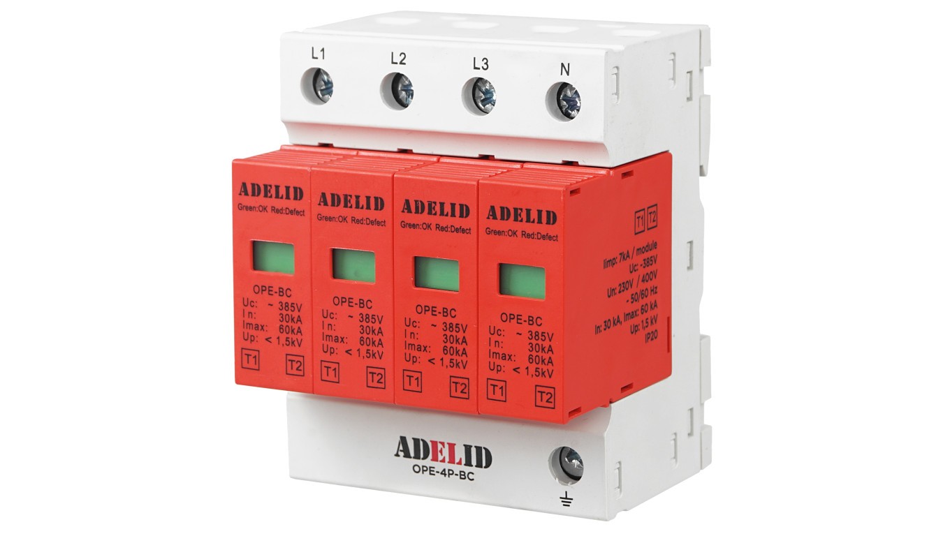 Surge Limiter T1+T2 4P 1.5kV 7kA OPE-4P-B+C