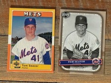 Tom Seaver 2 card Upper Deck Lot 2001 Decade 1970's #73 2005 Classics #90