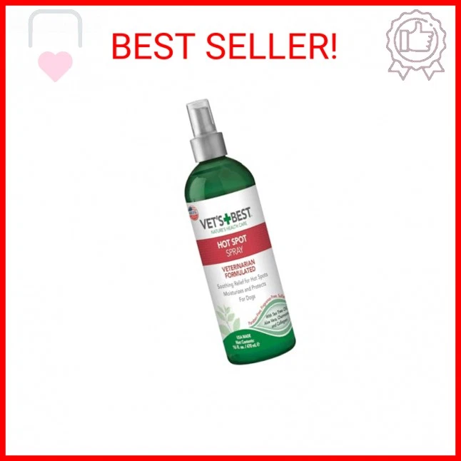 Vet'S Best Spray Alivio de la Picazón para Perros, Spray para Puntos Calientes para Perros, Alivia Foto 2 de 2