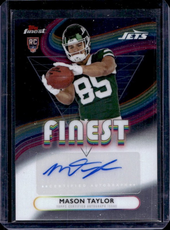 2025 Topps Finest Mason Taylor Auto Autograph RC #RFA-MT Jets Rookie