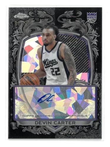 2025 26 Topps Chrome Sapphire Devin Carter Signature Style Auto Black /10