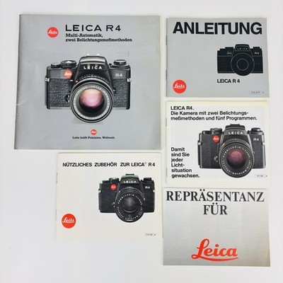 Leica Leitz R4 Kamera Bedienungsanleitung Zubehör Instruction Manual Konvolut