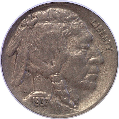1937-D 3 Legs 5C Buffalo Nickel - NGC AU-55 - 第 2/3 張圖片