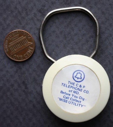 1970s Maryland Washington DC West Virginia C&P Telephone Rotary Phone keychain -