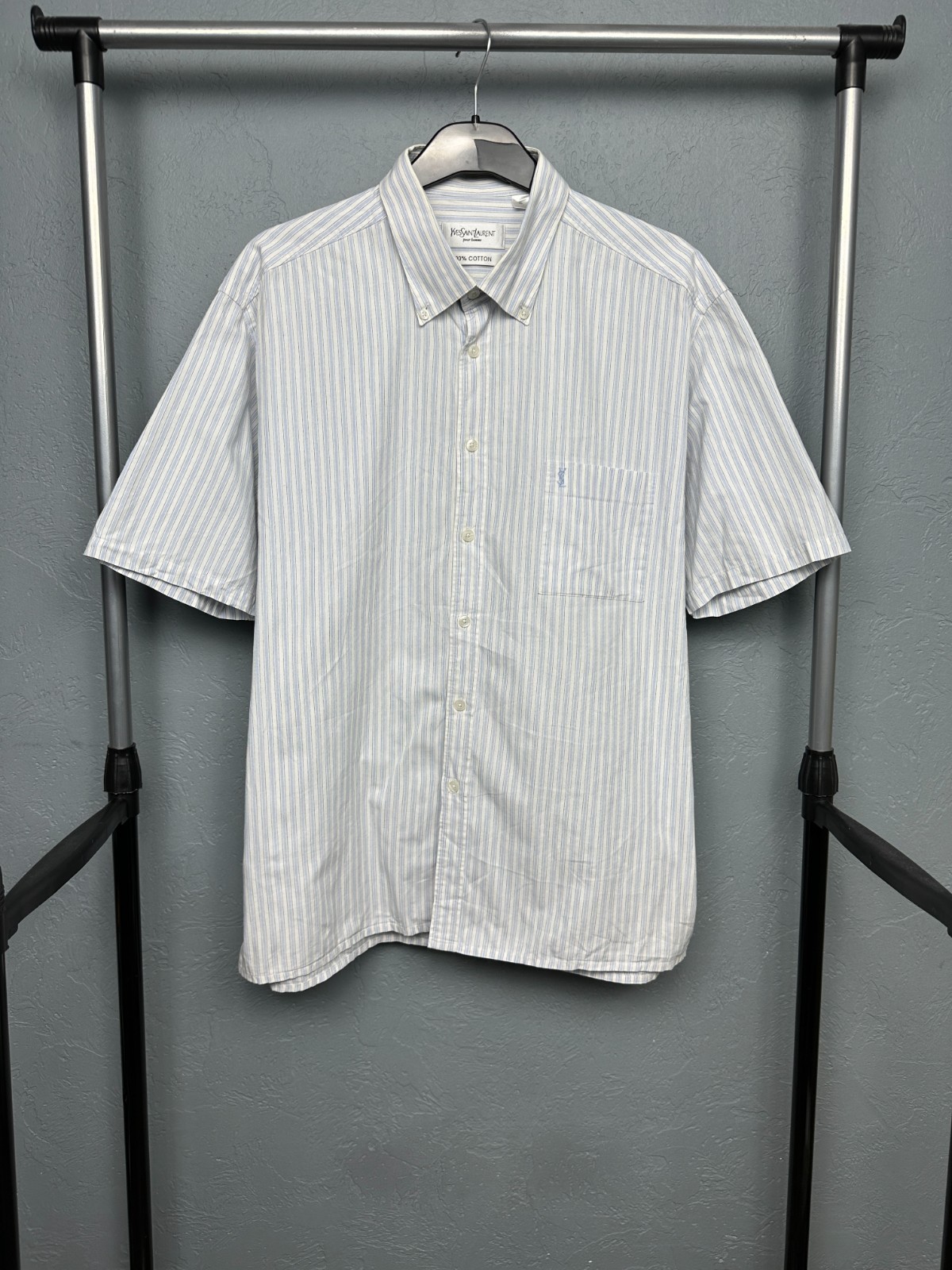 Yves Saint Laurent YSL Mens Short Sleeve Shirt Size XL