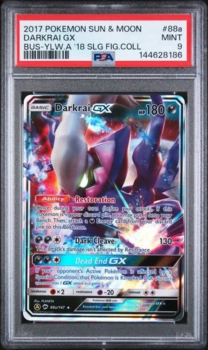 Shiny Darkrai GX 88a/147 Burning Shadows PSA 9 Mint 2017