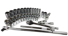 ATD 1365 43 Piece 1/2” Drive Socket Set SAE & Metric 6pt Mechanic Tools Tray