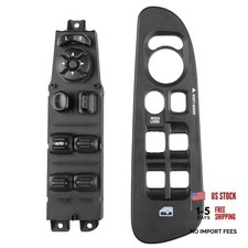 Driver Side Power Window Switch 56049805AB - Black Panel Bezel - Compatible