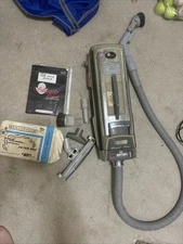 Vintage Electrolux Silverado Deluxe 1505 Vacuum, Hose, Crevice Nozzle, Manual