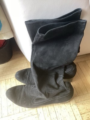 Peter Kaiser Damen Stiefeln Dehnbar Echt Leder Schwarz Gr. 6 (39) Sehr Gut