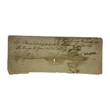 1787 Augusta Co VA Document Joel Settle Signed to Geo Read Early Virginia