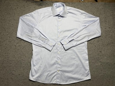 Eton Dress Shirt Mens 17 34/35 Blue Slim Fit Twill Long Sleeve Spread Collar | eBay Eton Dress Shirt Mens 17 34/35 Blue Slim Fit Twill Long Sleeve Spread Collar | eBay