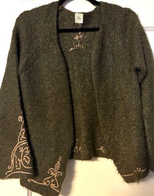 noa noa green wool sweater