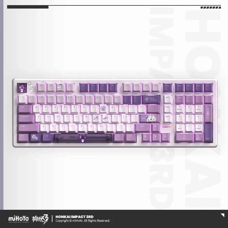 Honkai Impact 3 Kiana Kaslana Mechanical Keyboard RGB Wireless Keyboard Official - Image 2 of 4