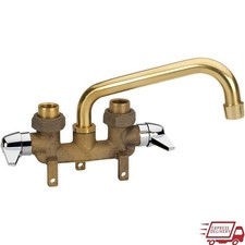 Brass Laundry Sink Faucet Double Handle Garden Hose Adapter Chrome Mounting New