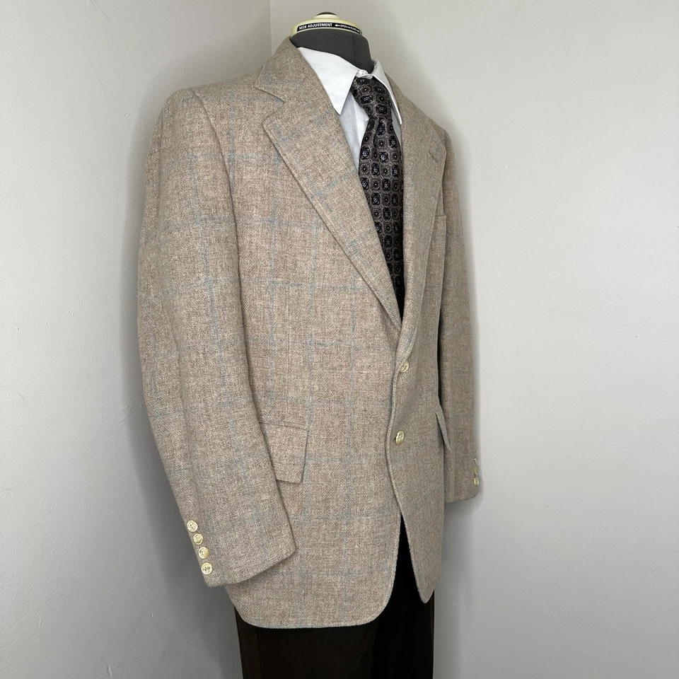 Blazer 41R de Cricketeer de la década de 1960 de lana tweed grande 45" abrigo deportivo traje chaqueta EE. UU. Foto 3 de 4