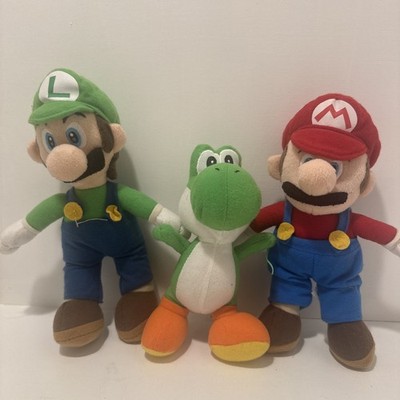 Nintendo Mario, Luigi & Yoshi Plüsch Soft Bundle 9 Zoll Top Zustand Super Mario