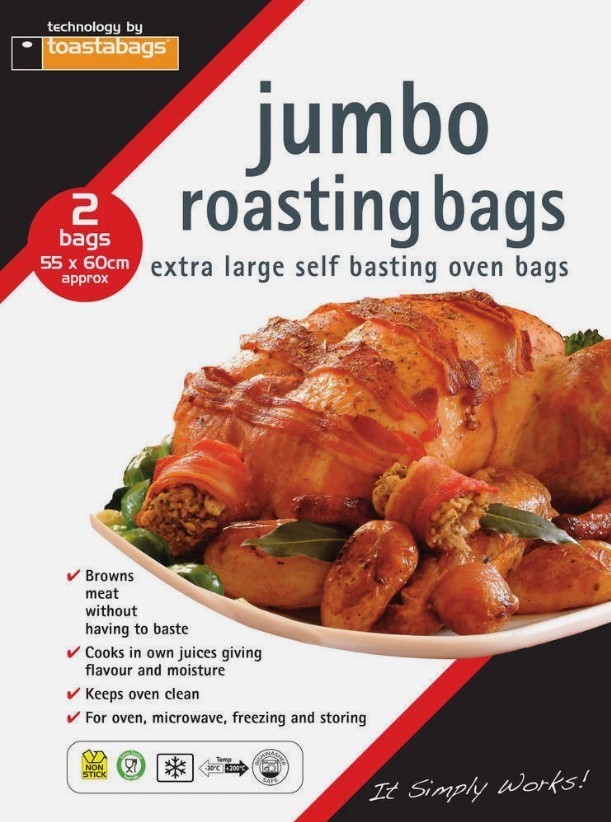 Toastabags Oven Roasting Bags Jumbo, 55x60cm 2 Bags