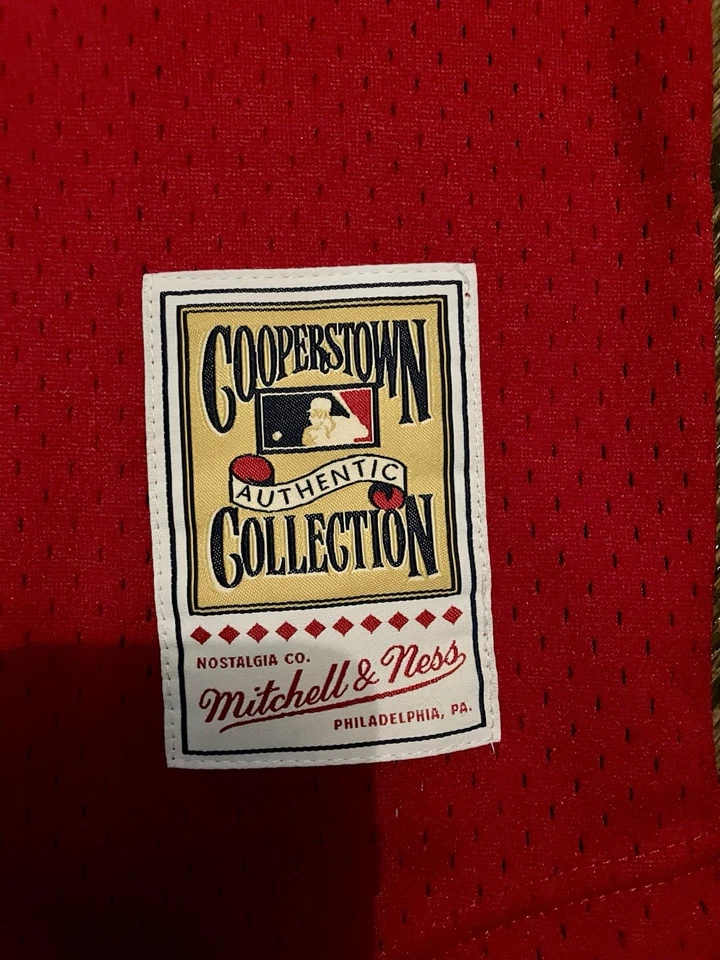 Cincinnati Reds MLB Jersey Barry Larkin Hall Of Fame Cooperstown Mitchell Ness - Image 4 of 4