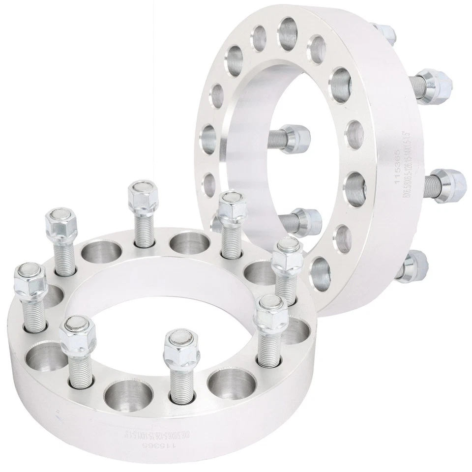 2pcs 1.5" or 38mm 8x6.5 Wheel Spacers 14x1.5 For GMC Sierra 3500 HD 2007-2010 Foto 4 de 4