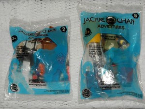 2001 Burger King Jackie Chan Adventures Kids Meal Toys #2 8 Lot of 2 Sealed