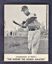 1962 KAHN'S WIENERS REGIONAL ISSUE #17 B WOODIE HELD INDIANS BACK VG-EX+ COND