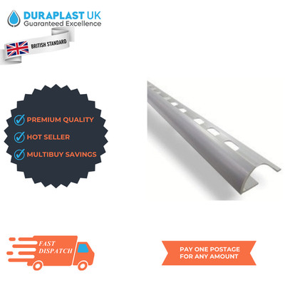 Fliesenleisten Kunststoff rund Form 8mm 10mm 12mm 14mm grau Kunststoffqualität