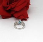 Sterling Silver NWOT JTV Neon Apatite & CZ Ring Size 10 6.08g CAT RESCUE — photo 2