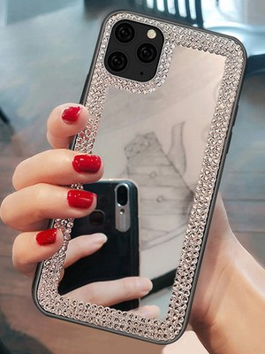 Luxus Kristall Strass Spiegel Bumper Handyhülle für iPhone Serie