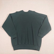 Vintage Fruit Of The Loom Blank Sweatshirt Crewneck USA Mens XL Hunter Green 90s