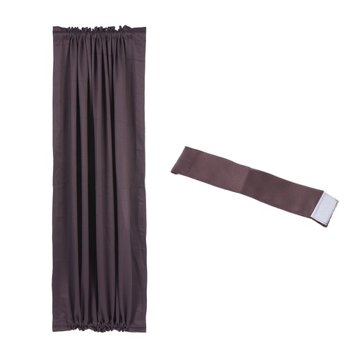 Blackout Door Curtain, 54"W x 72"L French Window Door Curtain 1 Panel, Brown