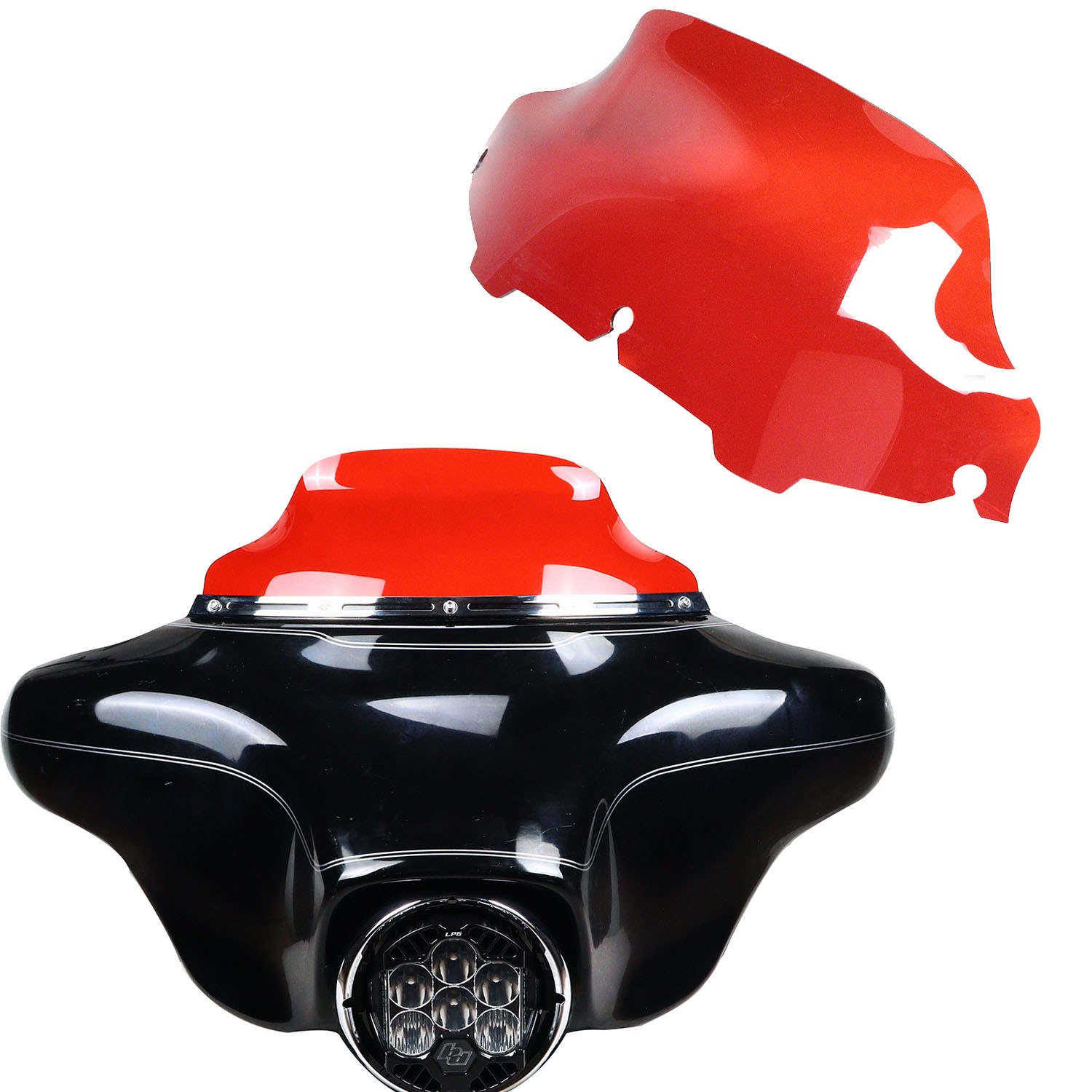 8" Red Street Glide Windshield for Harley 96-13 Ultra Limited Electra Glide FLHX