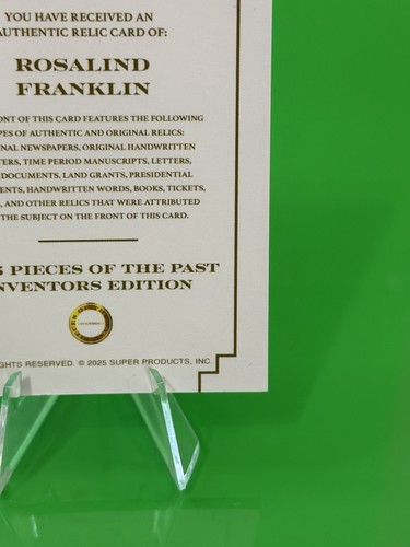 2025 Pieces Of The Past Inventors Edition #538 Rosalind Franklin Authentic Relic - Picture 13 of 15