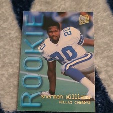 Fleer 1995 Fleer Ultra Xtra Sherman Williams Dallas Cowboys #429 NFL Rookie Card. rookie card picture
