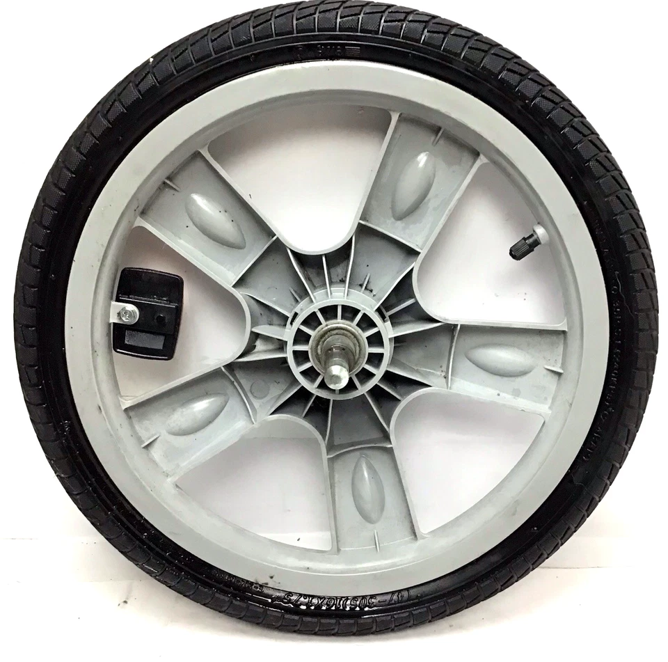 Заднее серое пластиковое магнитное колесо для велосипедного прицепа Instep 16 дюймов, шина 1,75 #B75 в шаге - Изображение 4 из 4