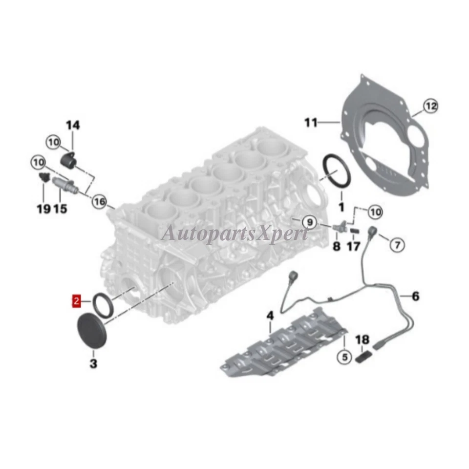 11117547842 OEM Victor Reinz Front Crankshaft Seal For BMW 525i X3 X5 530i 740i Foto 2 de 2