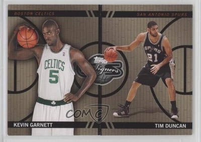 2008 Topps Co-Signers Changing Faces Gold /199 Kevin Garnett Tim Duncan HOF e0h