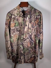 Ol' Tom Technical Turkey Gear Shirt Mens XL Camo Realtree APG Green Hunting