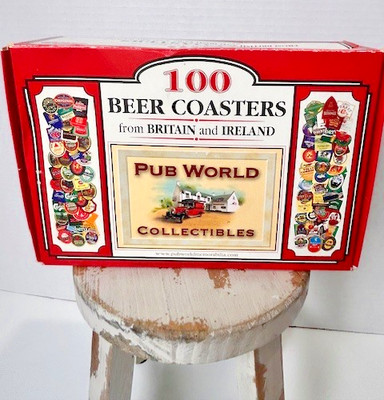 VTG 100 British Pub Coasters Pub World Collectables Beer Sealed Packs in Box
