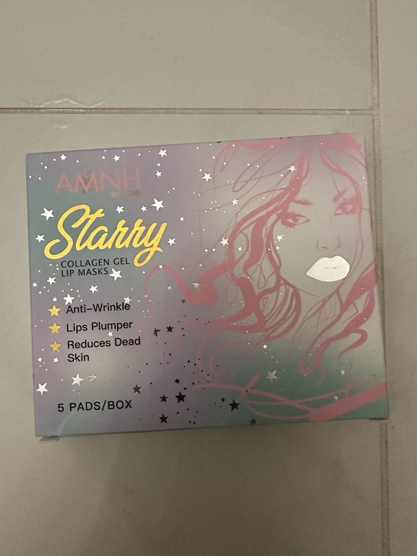AMNH Skincare Starry Collagen Gel Lip Plumping Masks Set Of 5 NIB