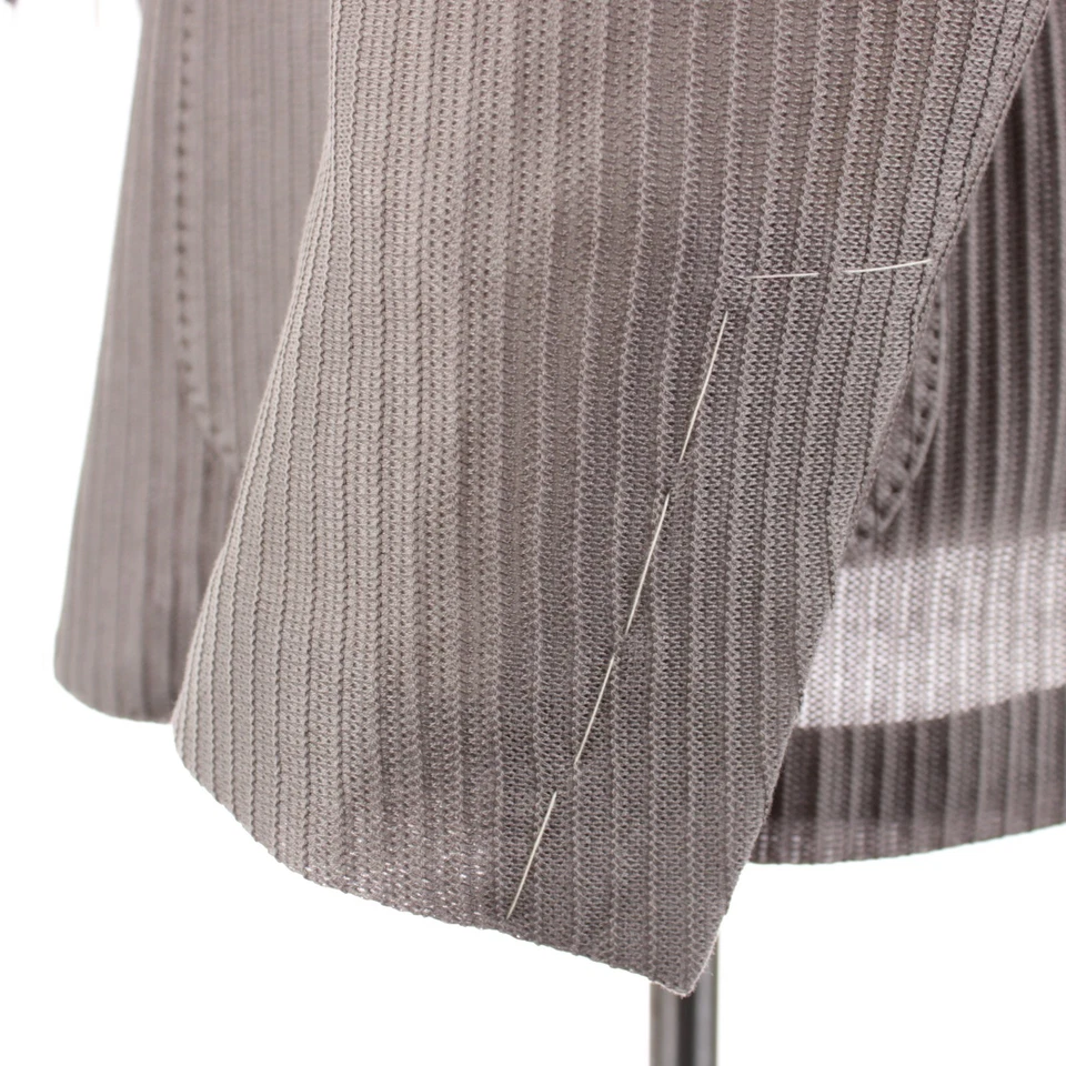 Lardini новый с Ярлыками 100% хлопок LIKENIT спортивное пальто размер 50R (40R США) в серовато-коричневый - Изображение 3 из 4