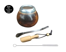 Mate Argentino Gourd HandMade Natural Tea Cup Bombilla  Clean Bush Yerba Mate